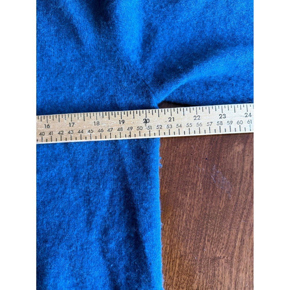 Club Room V-Neck Sweater Womens Blue 100% Cashmere Luxury Knit Medium - Picture 4 of 5